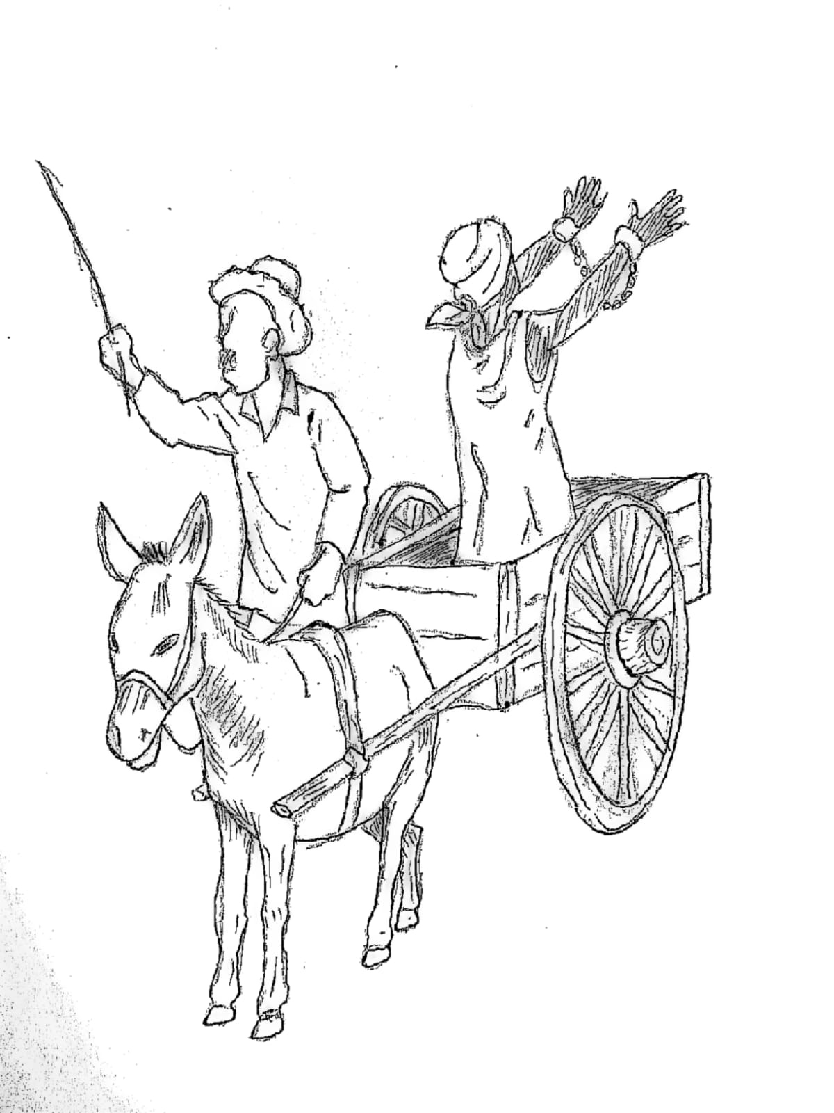 De zondebok — ©drawing Yassine el Azabi Balada di Buchi