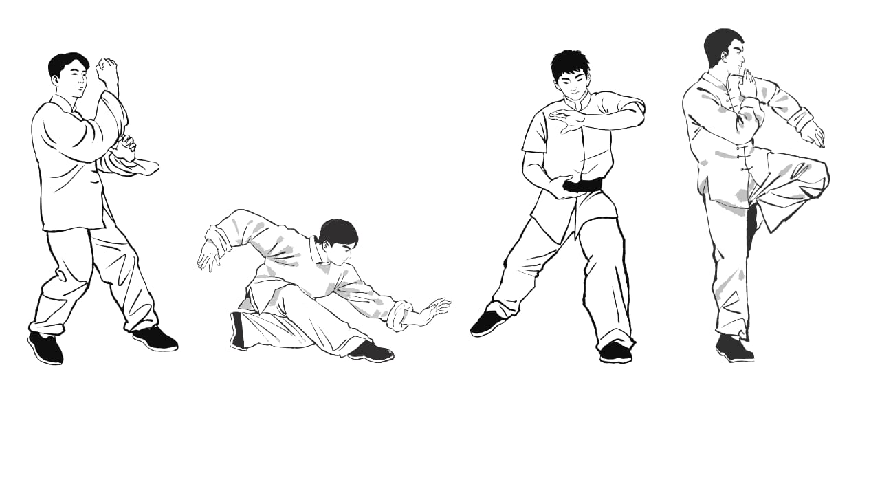 Tai Chi: how does it change in modern westernized cultures from its generative context of martial arts? — © drawing Yassine el Azabi Tai chi - martial arts - © drawing Yassine el Azabi