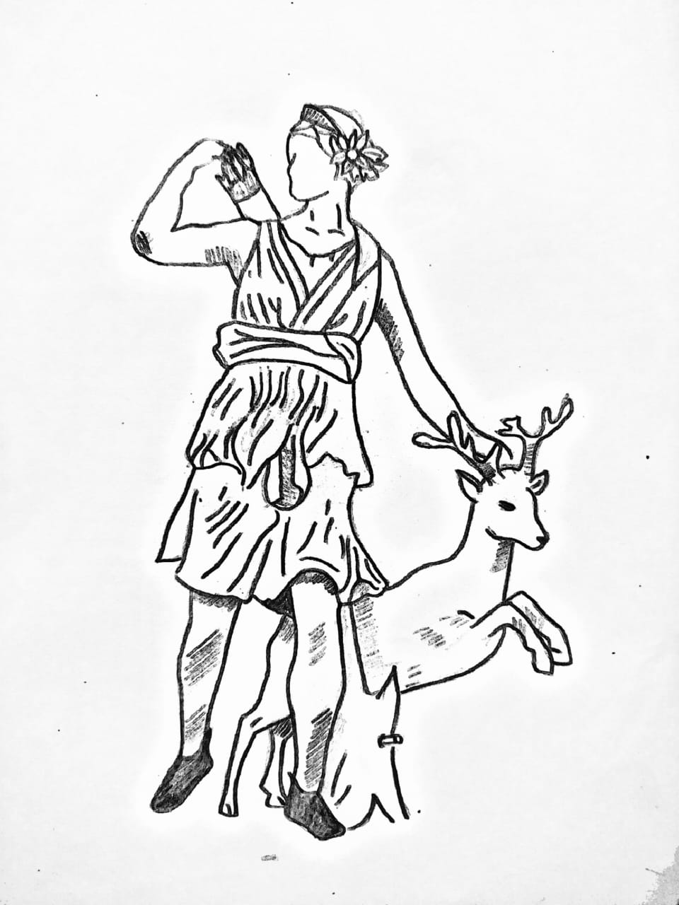Artemis - drawing Yassine el Azabi
