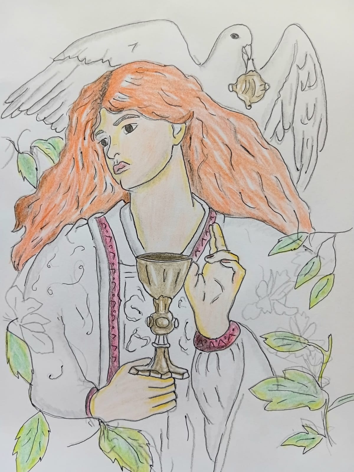Holy Grail - colour drawing Yassine el Azabi