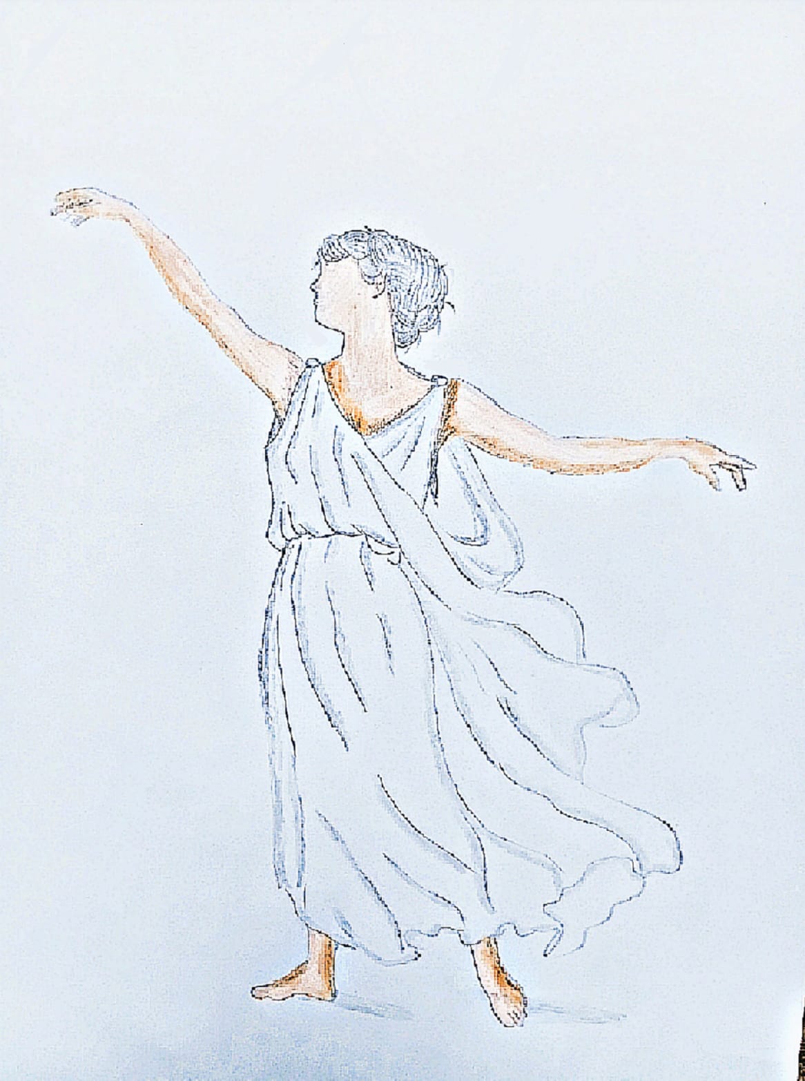 Isadora Duncan - drawing Yassine el Azabi