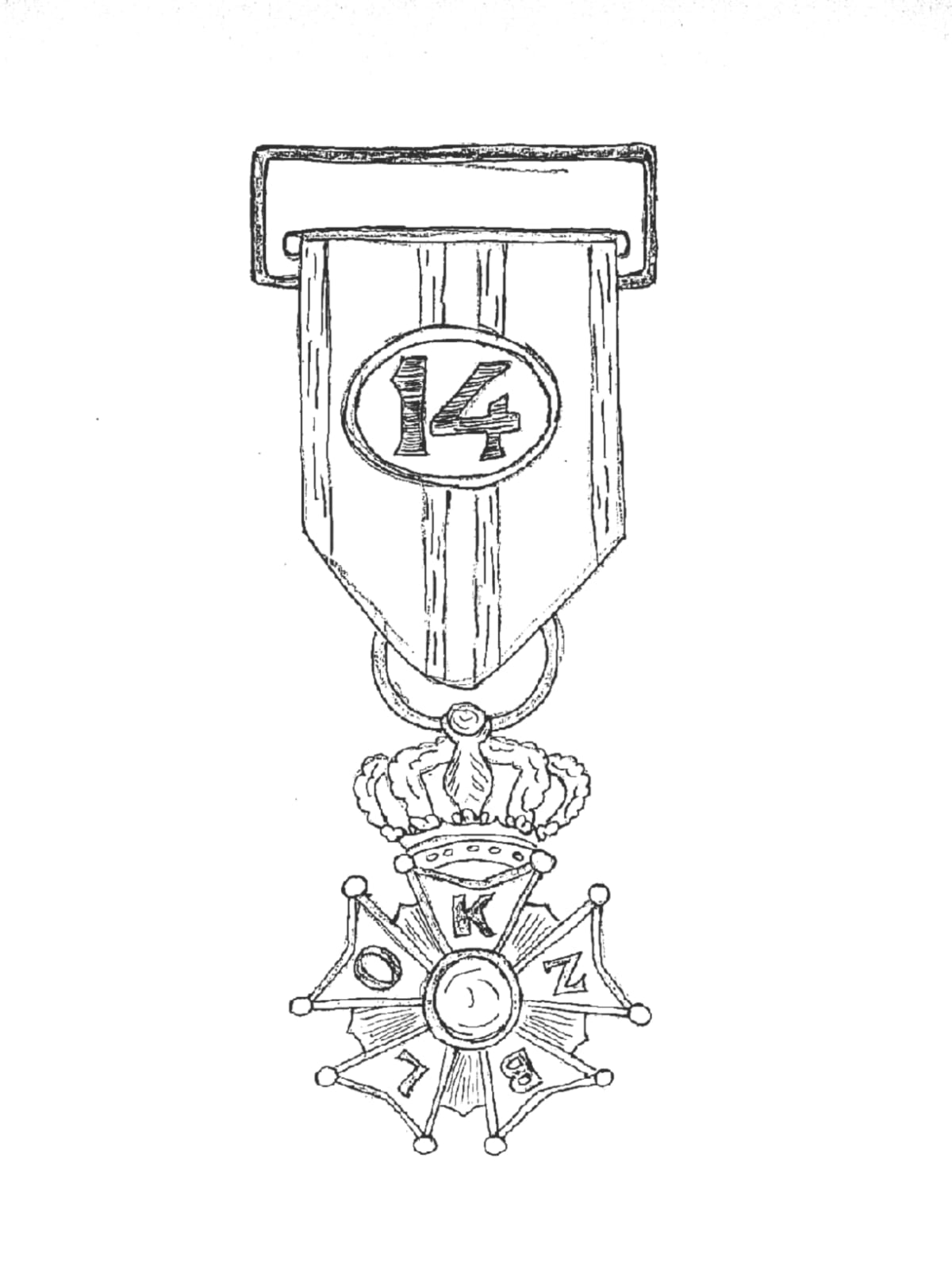 Medaille Vierdaagse Nijmegen – tekening Yassine El Azabi