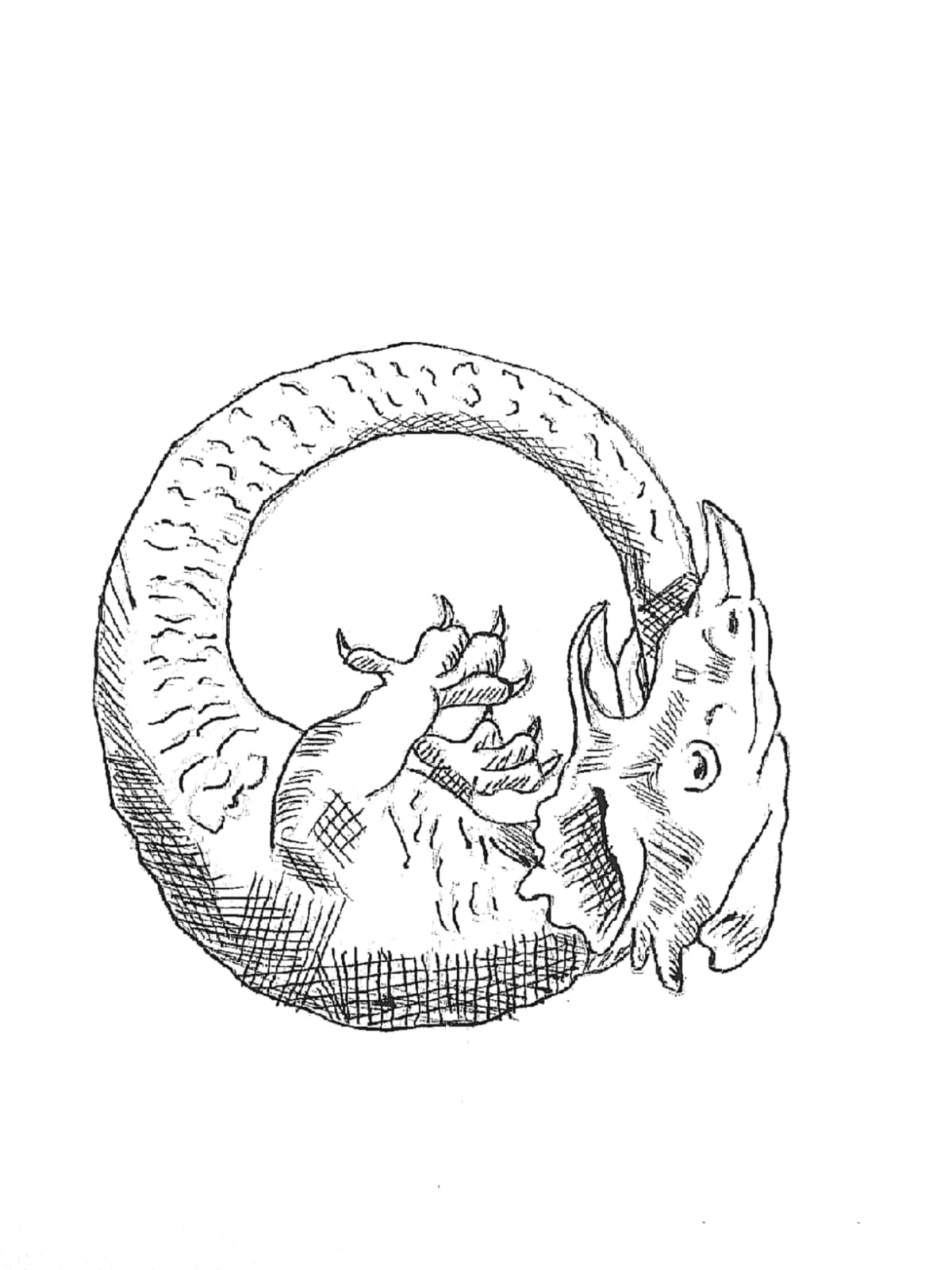 Ouroboros - drawing Yassine el Azabi