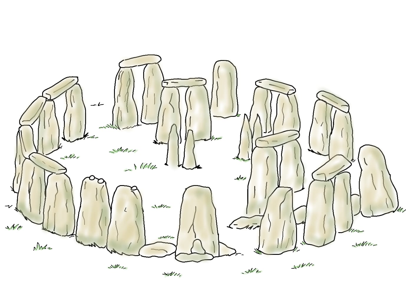 Stonehenge - drawing Yassine el Azabi